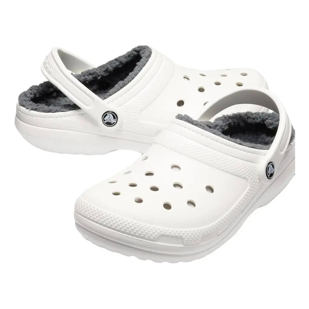 CROCS White Slippers with Ventilation and Adjustable Strap
